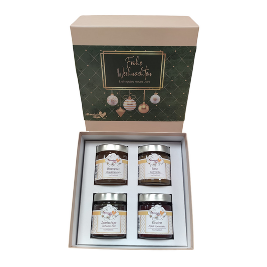 Geschenkbox Marmelade "Winterfrühstück" mit 4 Sorten