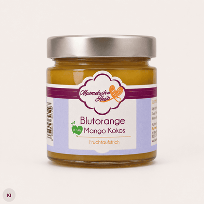 Blutorange Mango Kokos Fruchtaufstrich